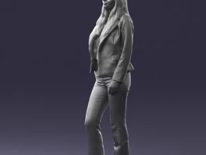 girl in red suit 0468 3D Model