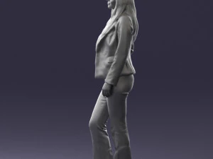 girl in red suit 0468 3D Model