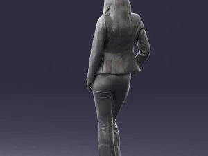 girl in red suit 0468 3D Model