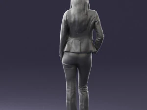 girl in red suit 0468 3D Model