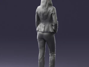 girl in red suit 0468 3D Model