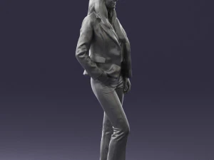 girl in red suit 0468 3D Model