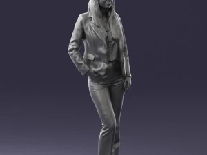 girl in red suit 0468 3D Model