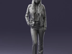 girl in red suit 0468 3D Model
