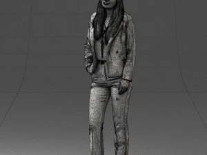 girl in red suit 0468 3D Model