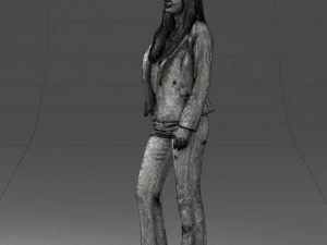 girl in red suit 0468 3D Model