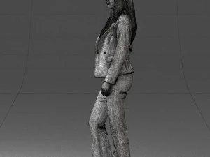 girl in red suit 0468 3D Model