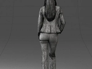 girl in red suit 0468 3D Model