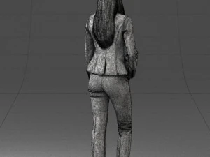 girl in red suit 0468 3D Model