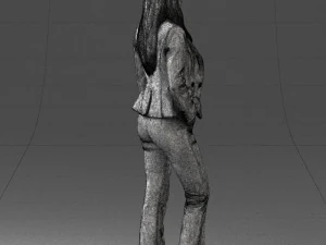 girl in red suit 0468 3D Model