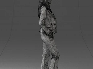 girl in red suit 0468 3D Model