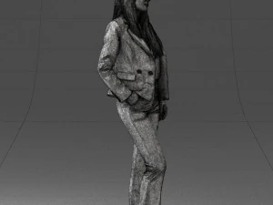 girl in red suit 0468 3D Model