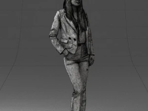 girl in red suit 0468 3D Model