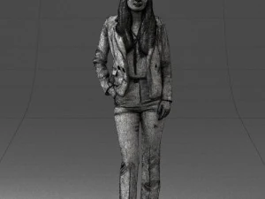 girl in red suit 0468 3D Model