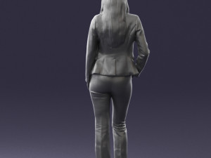girl in red suit 0468 3d print ready 3D-Druckmodell