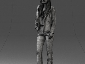 girl in red suit 0468 3d print ready 3D-Druckmodell