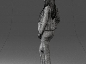 girl in red suit 0468 3d print ready 3D-Druckmodell
