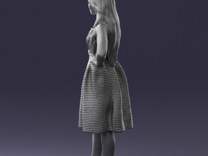 girl in crimson skirt 0466 3d print ready 3D 프린트 모델