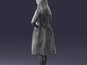 girl in crimson skirt 0466 3d print ready 3D 프린트 모델