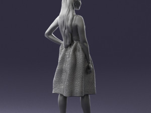 girl in crimson skirt 0466 3d print ready 3D 프린트 모델
