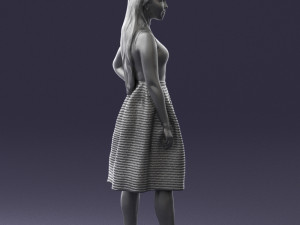 girl in crimson skirt 0466 3d print ready 3D 프린트 모델