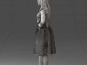 girl in crimson skirt 0466 3d print ready 3D 프린트 모델
