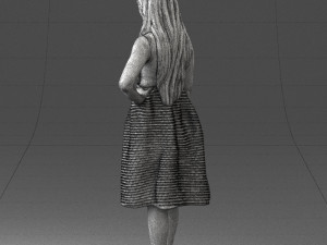 girl in crimson skirt 0466 3d print ready 3D 프린트 모델