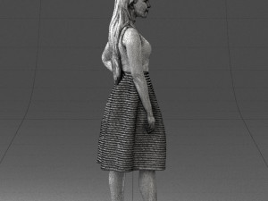 girl in crimson skirt 0466 3d print ready 3D 프린트 모델
