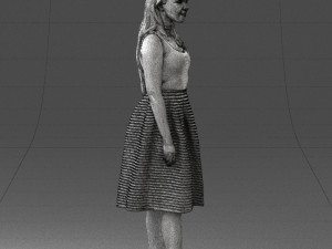 girl in crimson skirt 0466 3d print ready 3D 프린트 모델