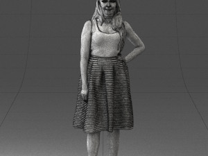 girl in crimson skirt 0466 3d print ready 3D 프린트 모델