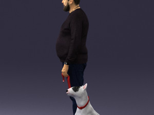 man with dog 0465 3D Model