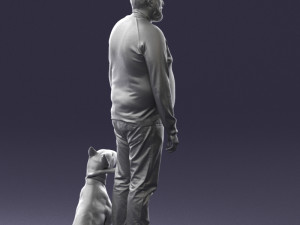 man with dog 0465 3D Model