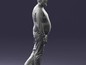 man with dog 0465 3D Model