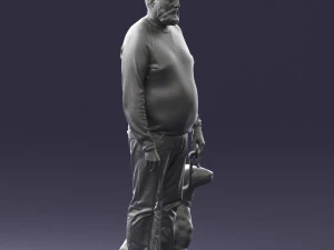 man with dog 0465 3D Model