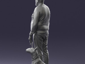 man with dog 0465 3d print ready 3D Print Model