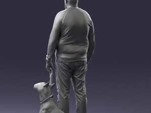 man with dog 0465 3d print ready 3D Print Model