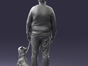 man with dog 0465 3d print ready 3D Print Model