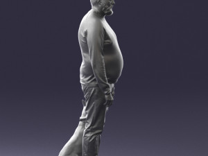 man with dog 0465 3d print ready 3D Print Model