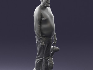 man with dog 0465 3d print ready 3D Print Model