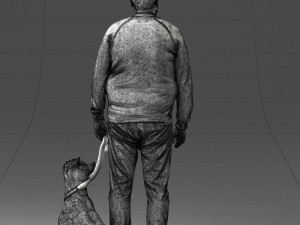 man with dog 0465 3d print ready 3D Print Model