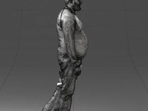 man with dog 0465 3d print ready 3D Print Model