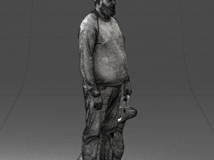 man with dog 0465 3d print ready 3D Print Model