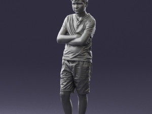 boy in shorts and t-shirt 0463 3Dモデル