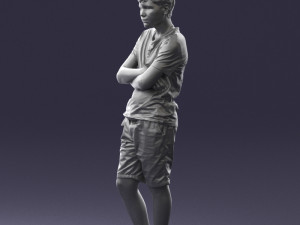 boy in shorts and t-shirt 0463 3Dモデル