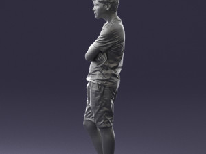 boy in shorts and t-shirt 0463 3Dモデル