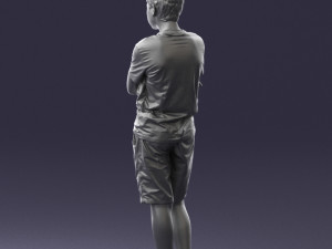 boy in shorts and t-shirt 0463 3Dモデル