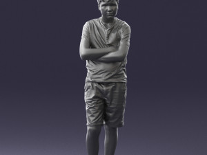 boy in shorts and t-shirt 0463 3Dモデル