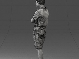 boy in shorts and t-shirt 0463 3Dモデル