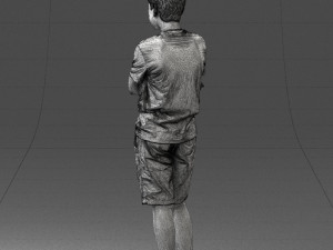 boy in shorts and t-shirt 0463 3Dモデル