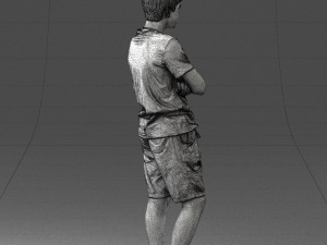 boy in shorts and t-shirt 0463 3Dモデル
